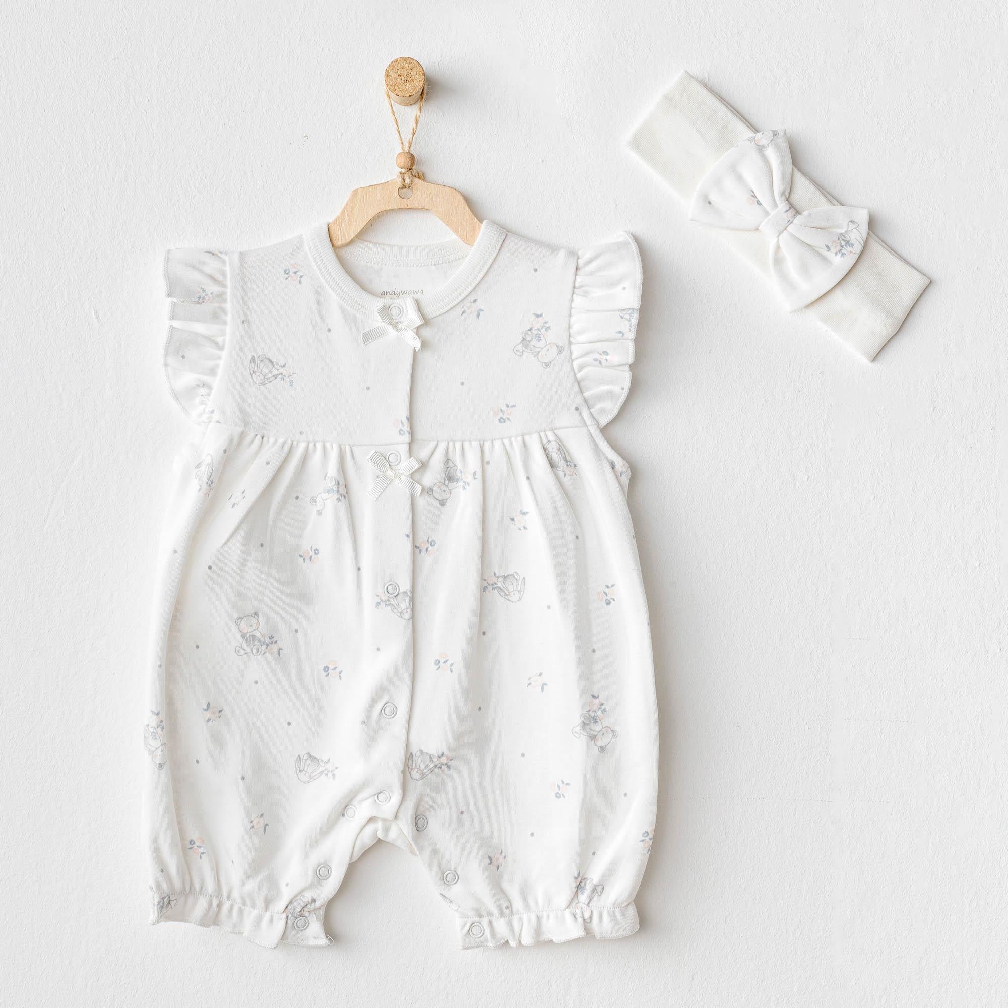 ANW-AC25632Kız Bebek Tulum Takim Romper AC25632
