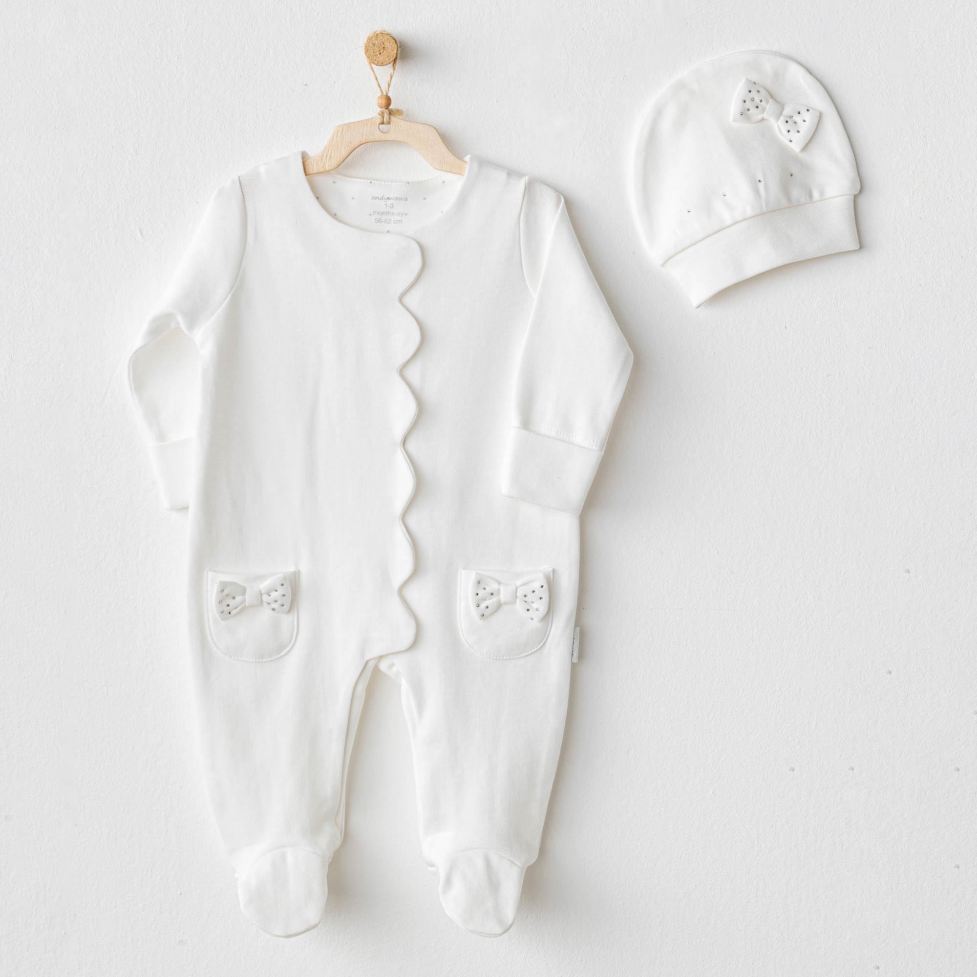 ANW-AC25823Kız Bebek Tulum Takim Romper AC25823