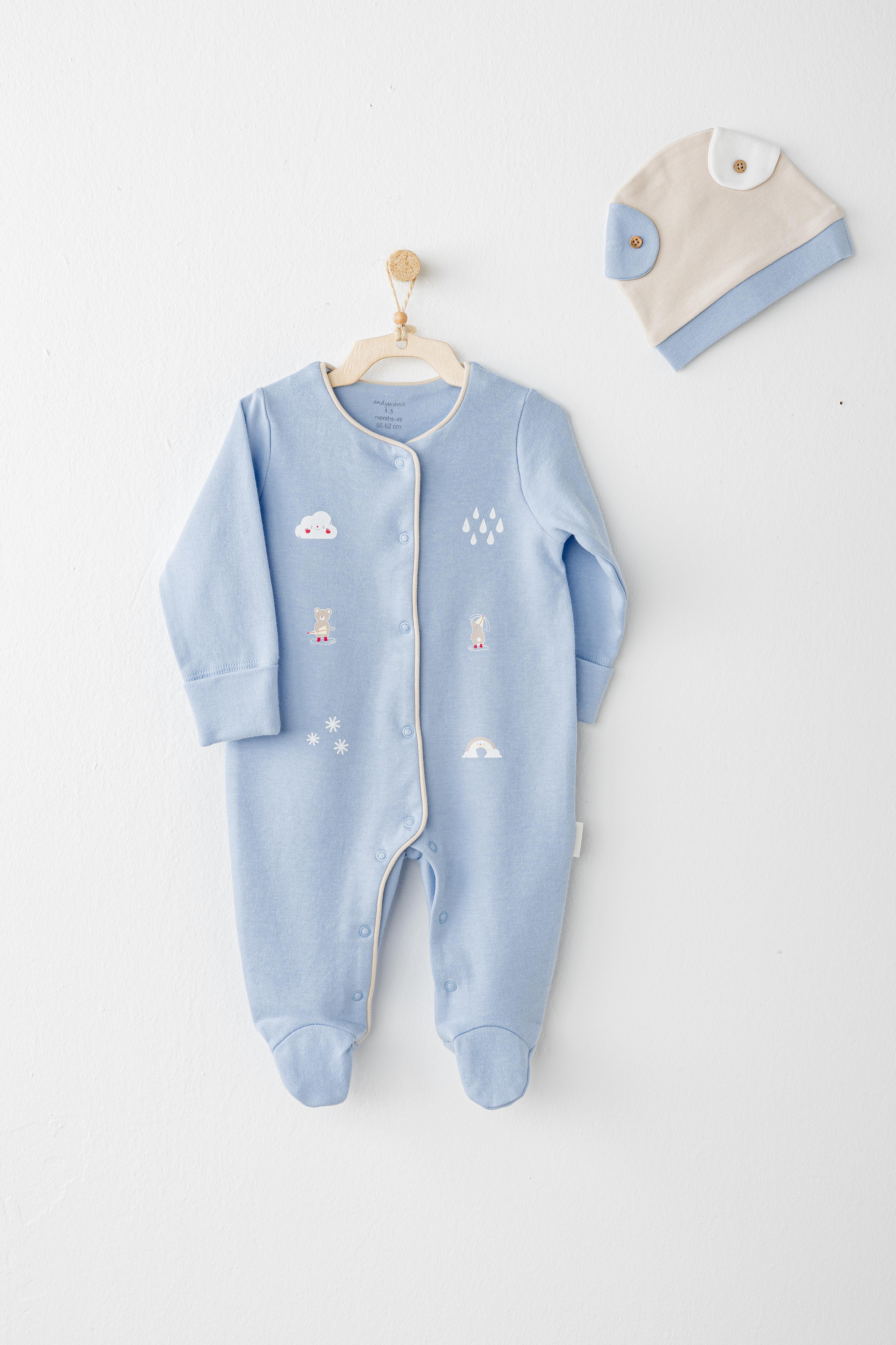 ANW-AC26072Erkek Bebek Tulum Takım Romper ANW-AC26072
