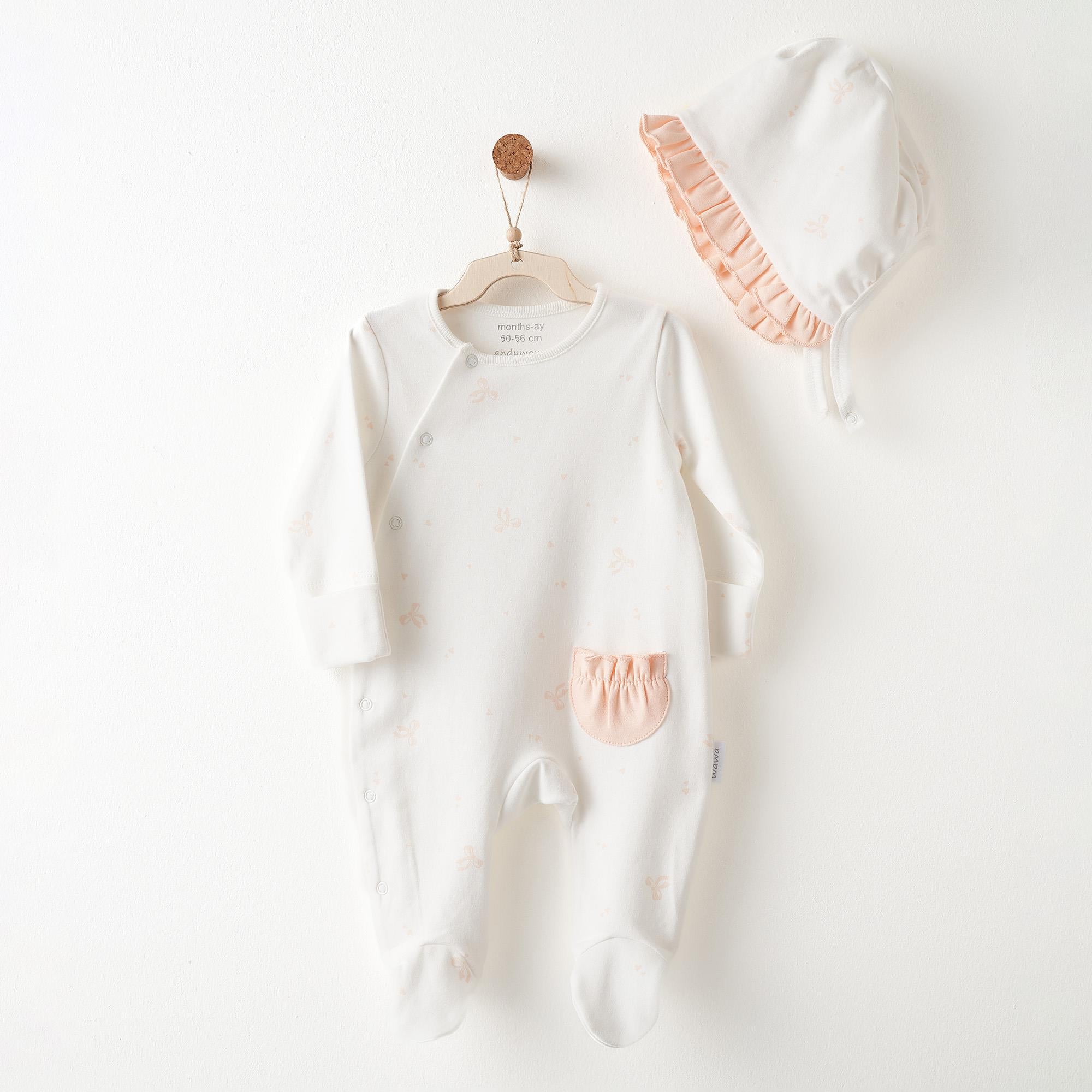 ANW-AC26533Kız Bebek Tulum Takım Romper ANW-AC26533