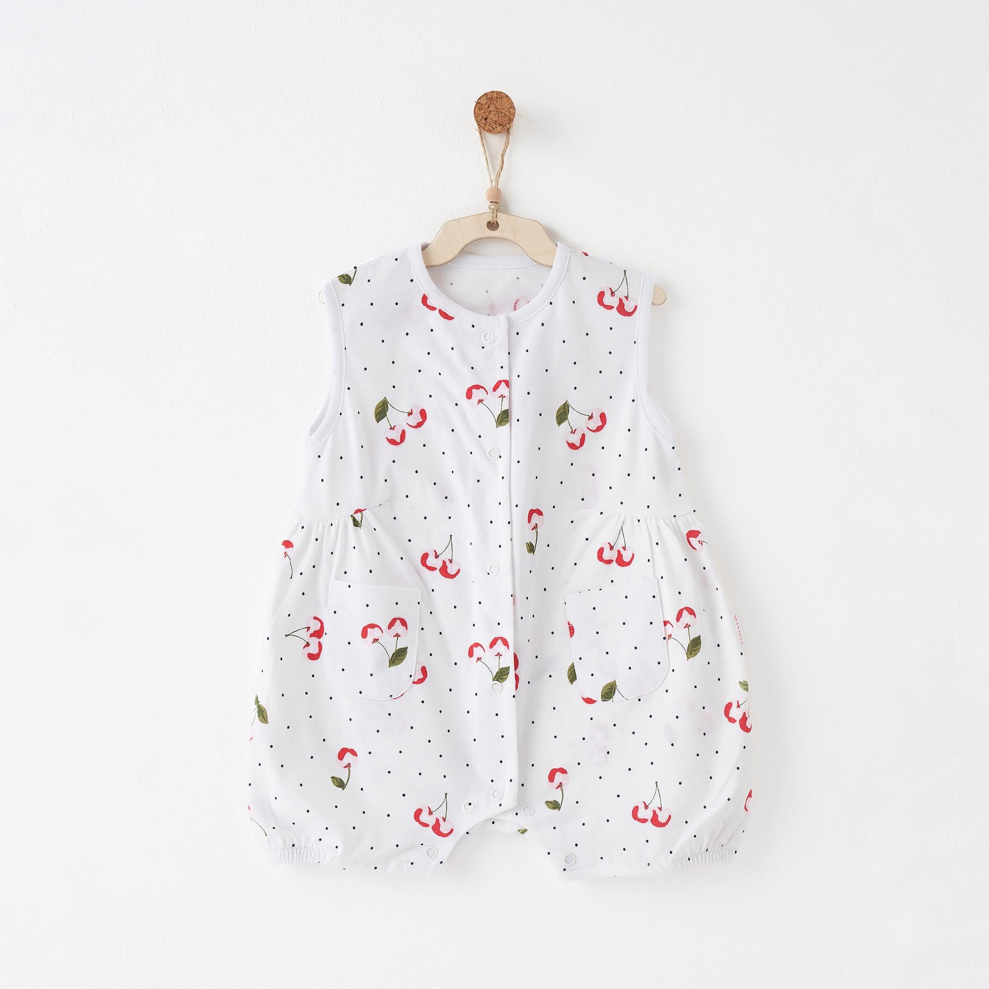 ANW-AC26681Kız Bebek Tulum Romper Cherry Chatty ANW-AC26681