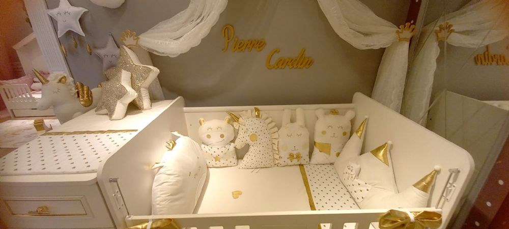 PIR-5520Pierre Cardin 75*130 Gold Bebek Uyku Seti