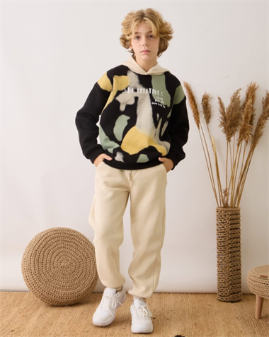 MAC-3950-036Erkek Çocuk Şardonlu Kamuflaj Eşofman Takımı MAC-3950-036