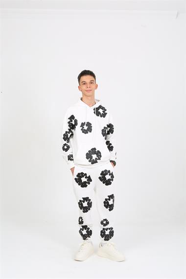 MRN-2077Çocuk Kapşonlu Eşofman Takımı MRN-2077