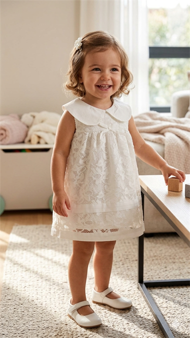 CKB-500556Kız Bebek Yaka Elbise CKB-500556