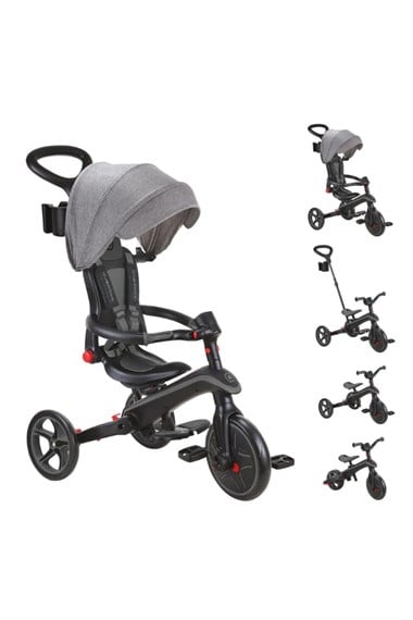 GLO-732-120Globber Exolorer 4 in 1 Trike Katlanabilir Çocuk Bisikleti - Gri
