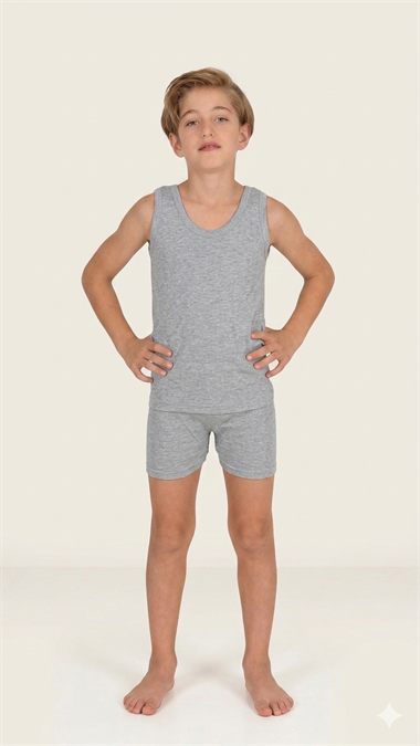 ELM-933Erkek Çocuk Atlet Boxer Takım ELM-933