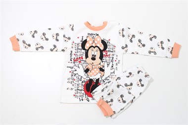 NBK-3735Name Baby Kids Minnie Mouse Baskılı Kız Çocuk Pijama Takımı