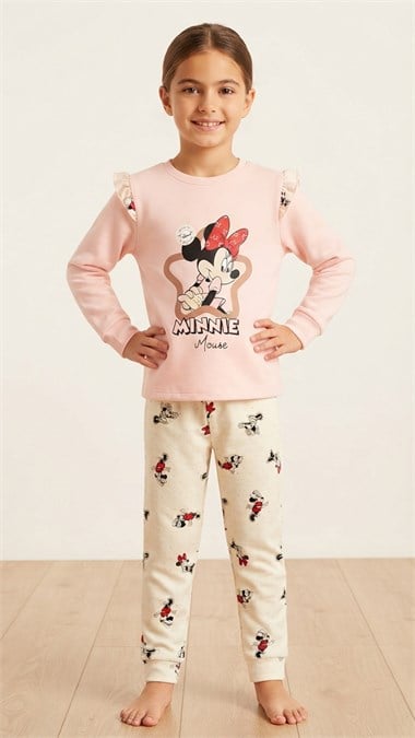 TAR-6727Kız Çocuk Baskılı Pijama Takım TAR-6727