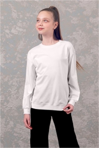 DMB-5928Kız Çocuk Düz Renk Sweat DMB-5928