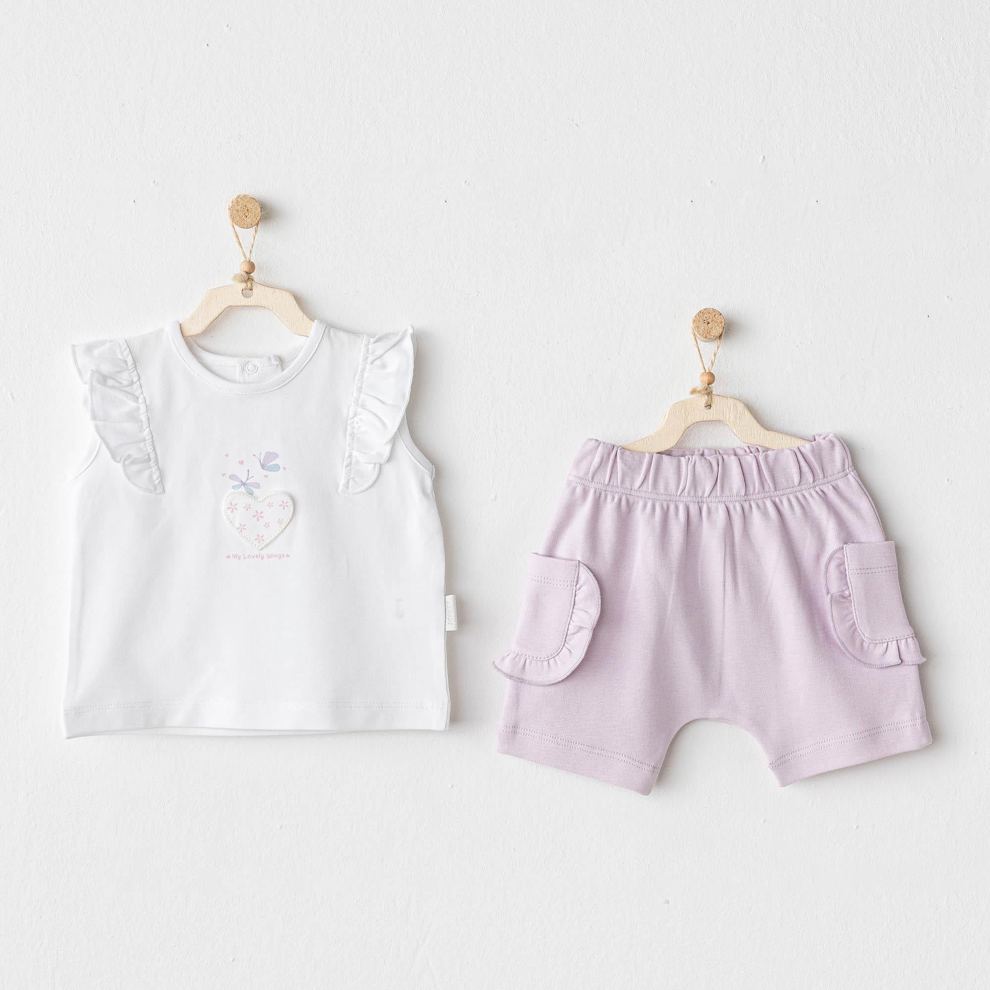 ANW-AC25581Kız Bebek Takım 2 Parça Set Magical Butterfly AC25581