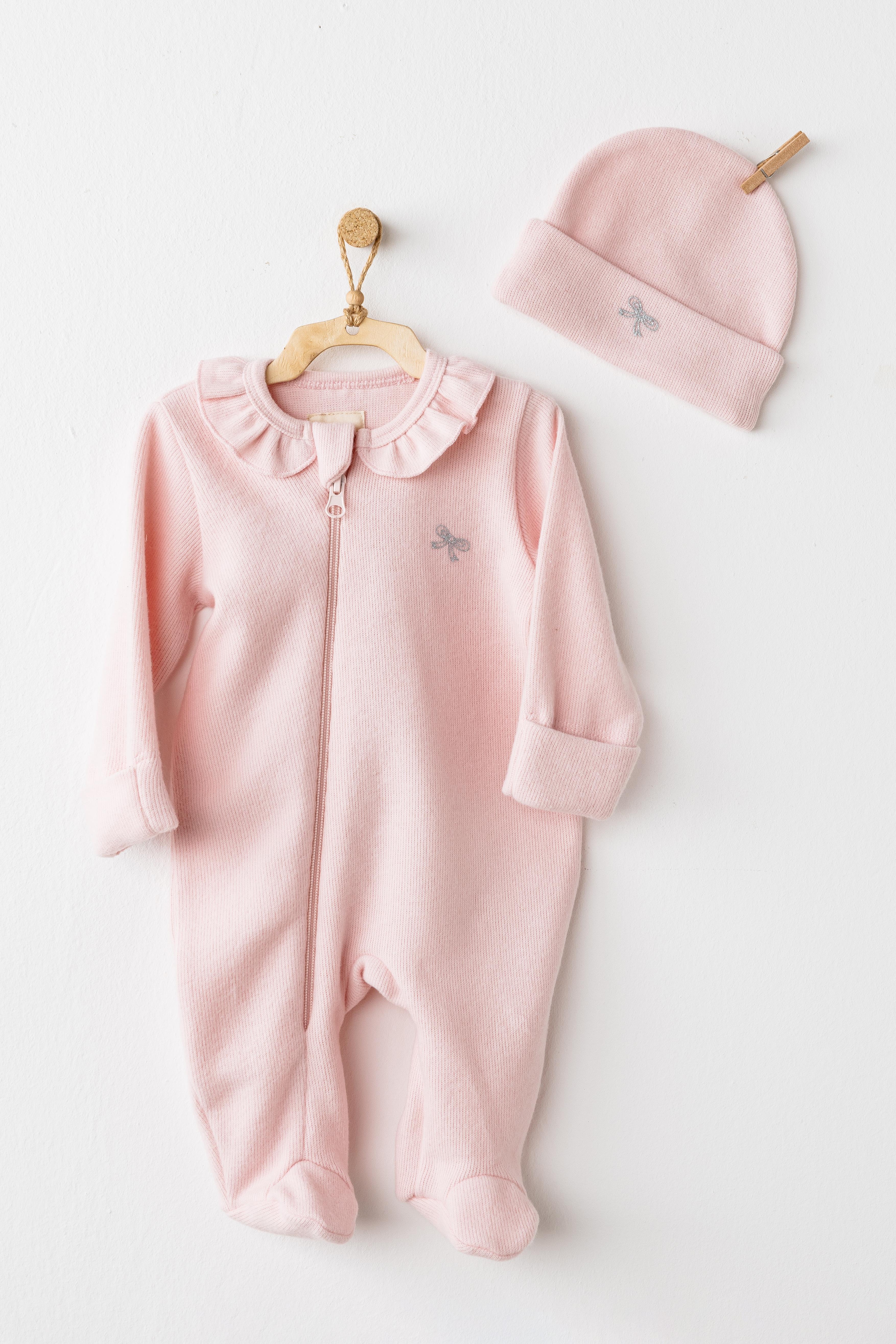 ANW-AC26219Kız Bebek Tulum Takım Romper Hat Set Casual AC26219
