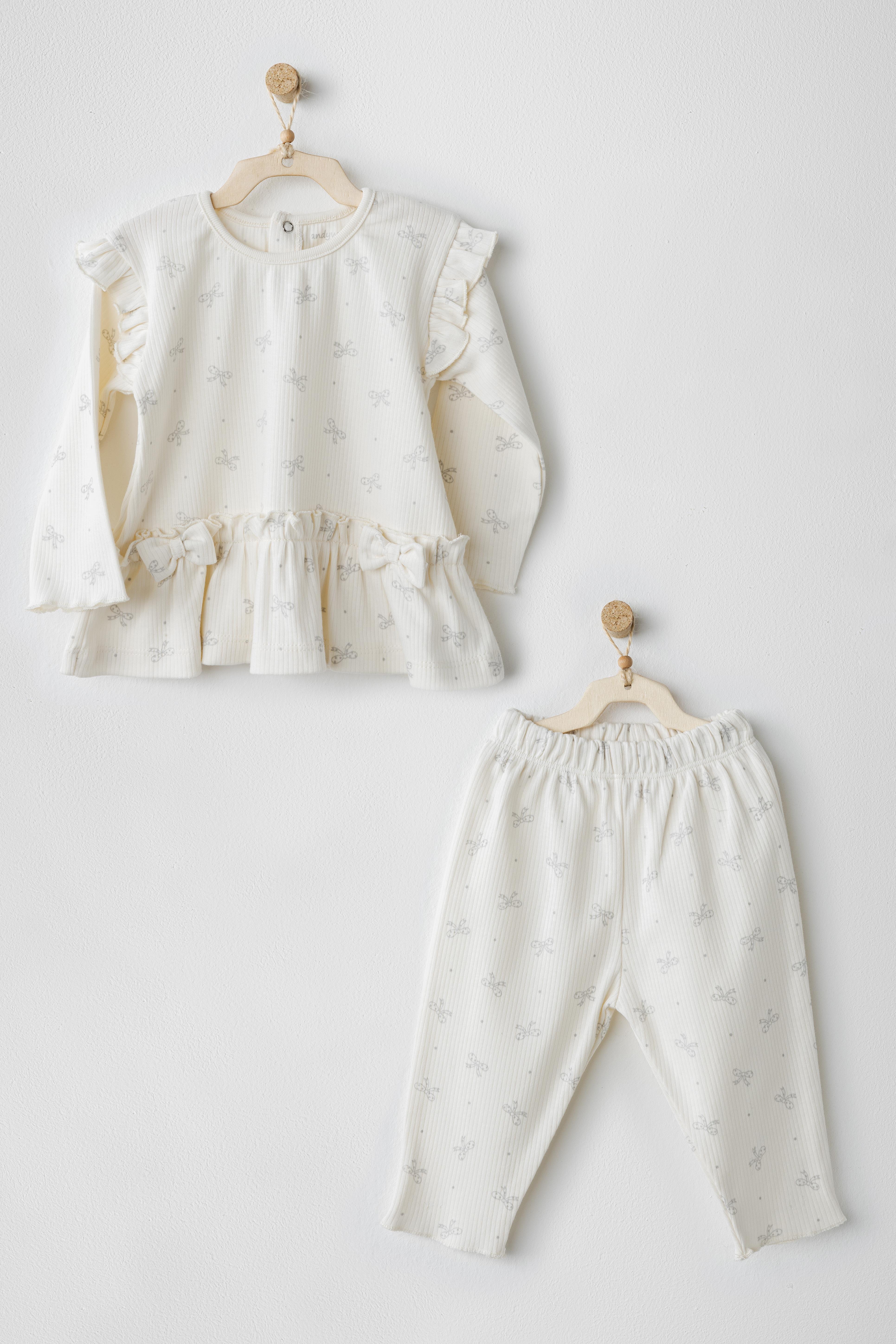 ANW-AC26256Kız Bebek Takım 2 Parça Set Baby Bow Bliss AC26256