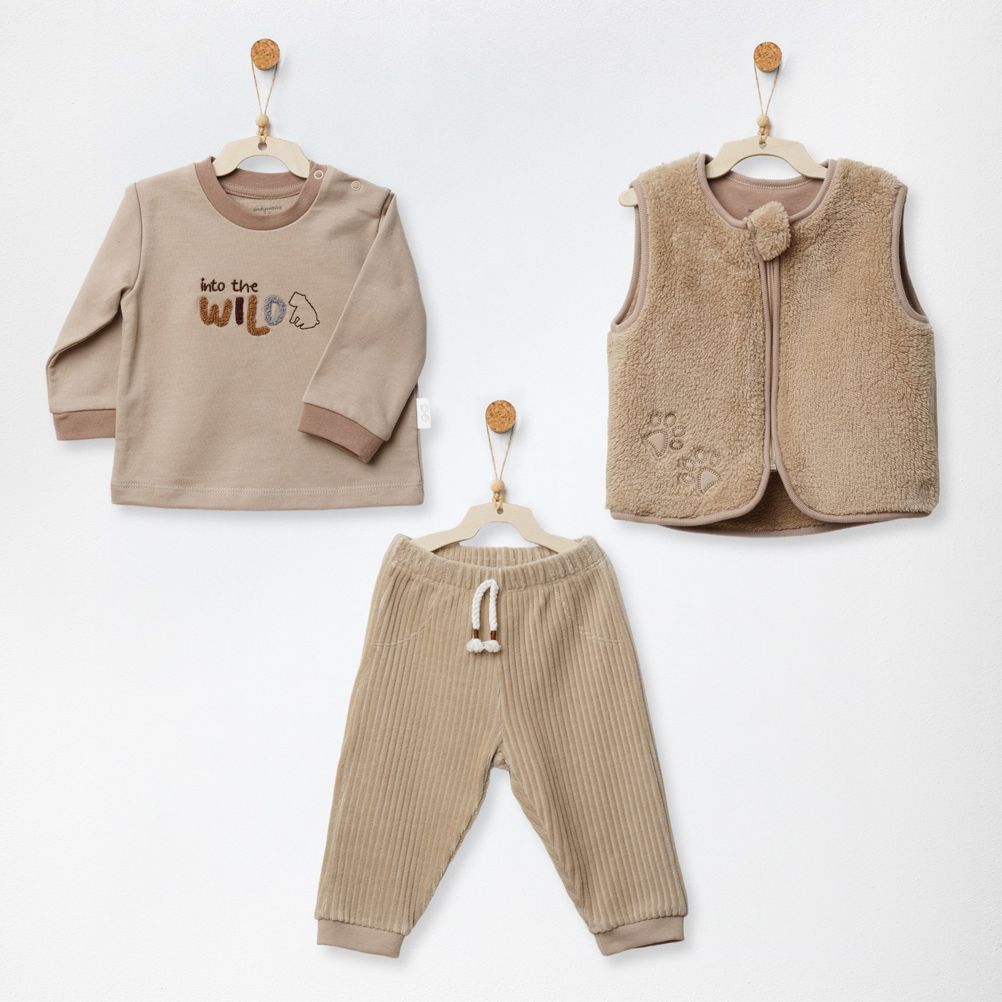 ANW-AC27035Erkek Bebek Takım 3 Pcs Set Forest Nursery ANW-AC27035