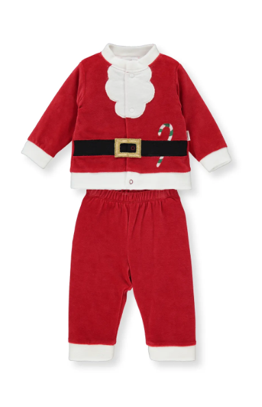 BBT-3766Bebetto Erkek Bebek Noel Kadife Takım Kırmızı K3766