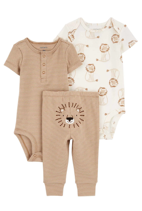 CTR-1R035310Layette Erkek Bebek Body Pantolon Set 3'lü Paket 1R035310