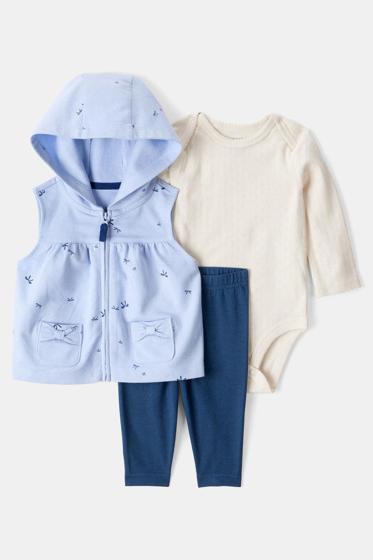 CTR-1T268310Kız Bebek Yelekli Set CTR-1T268310