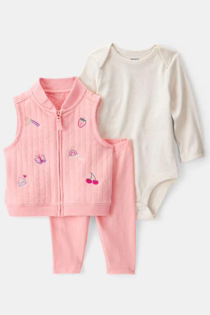 CTR-1T475610Kız Bebek Yelekli Set CTR-1T475610