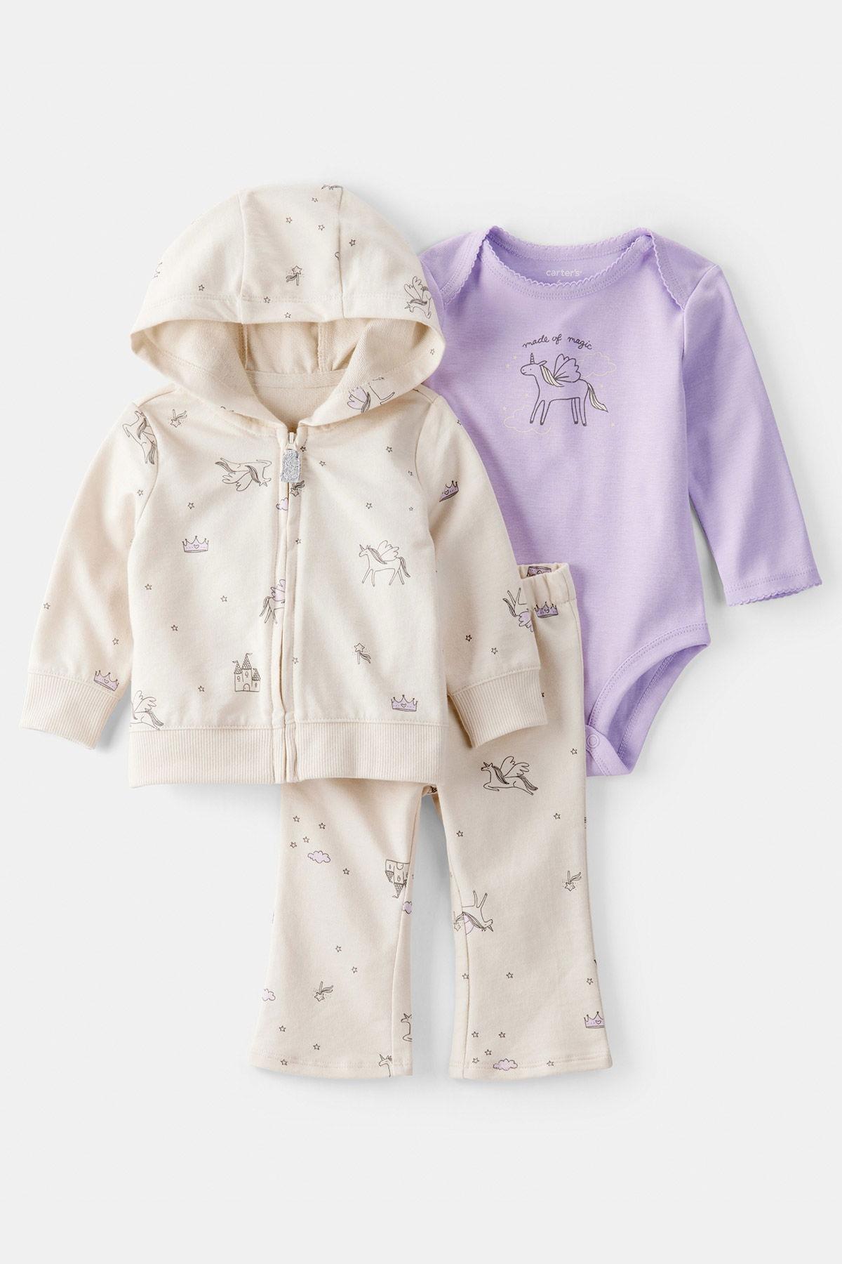 CTR-1T878510Kız Bebek 3'lü Hırkalı CTR-1T878510