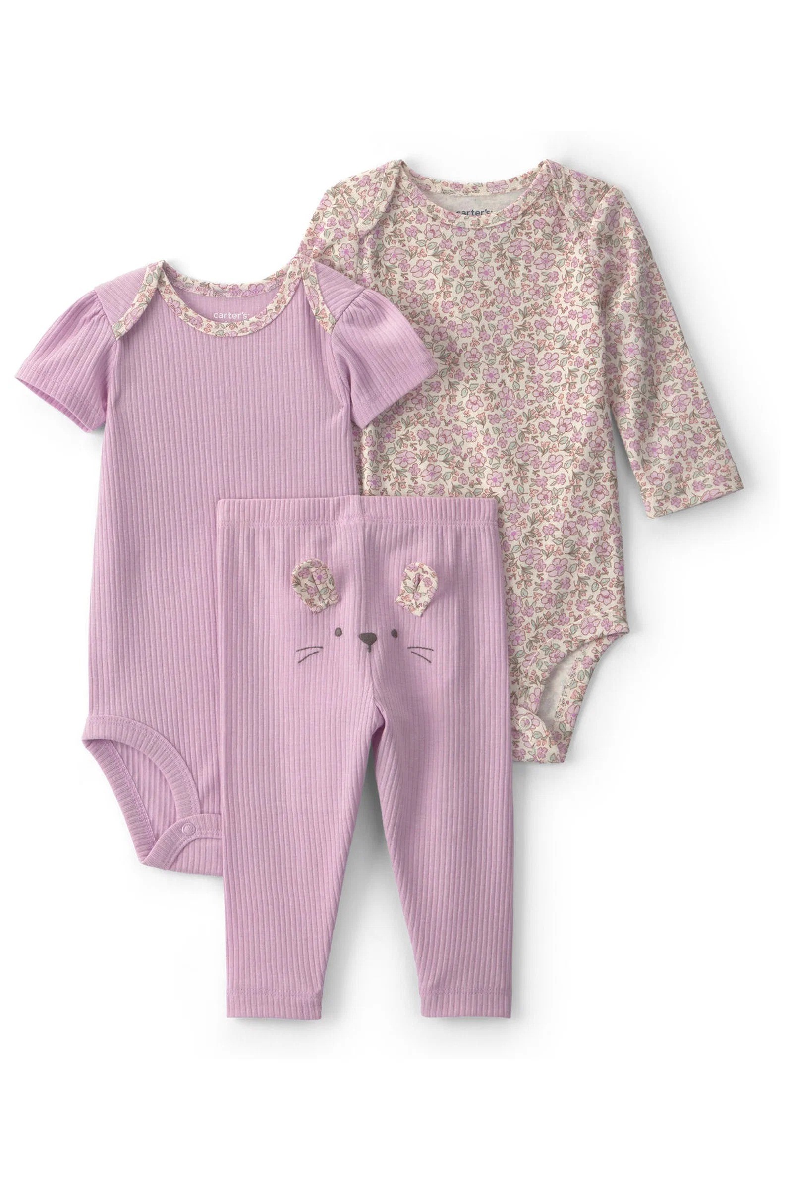 CTR-1V259310Layette Kız Bebek 3'lü Set CTR-1V259310
