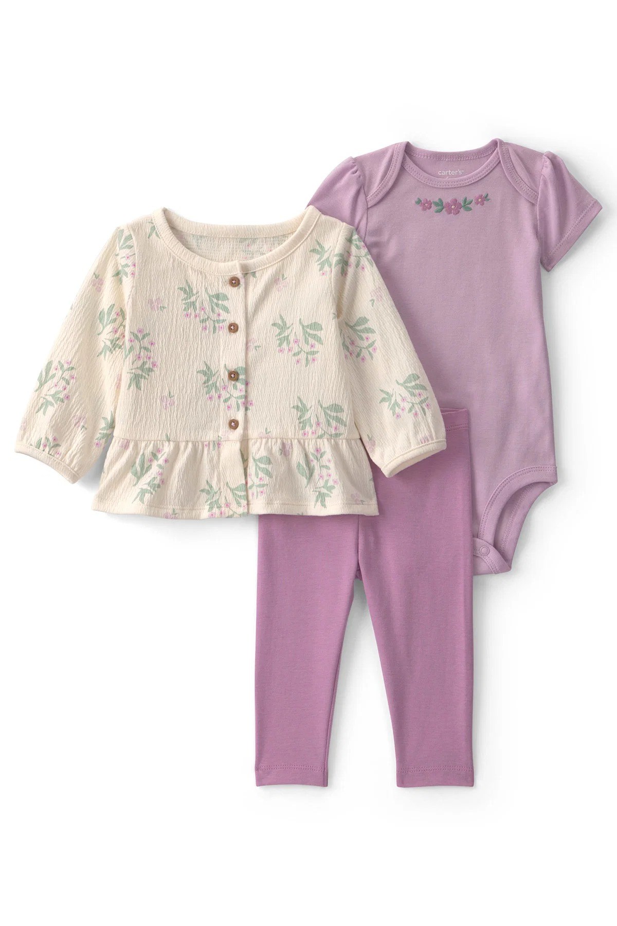 CTR-1V404410Layette Kız Bebek 3'lü Hırkalı Set CTR-1V404410