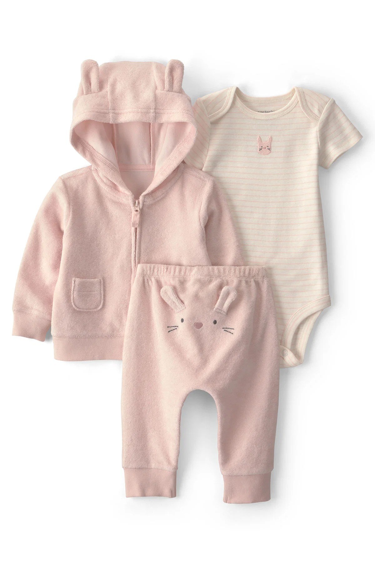 CTR-1V418910Layette Kız Bebek 3'lü Hırkalı Set CTR-1V418910