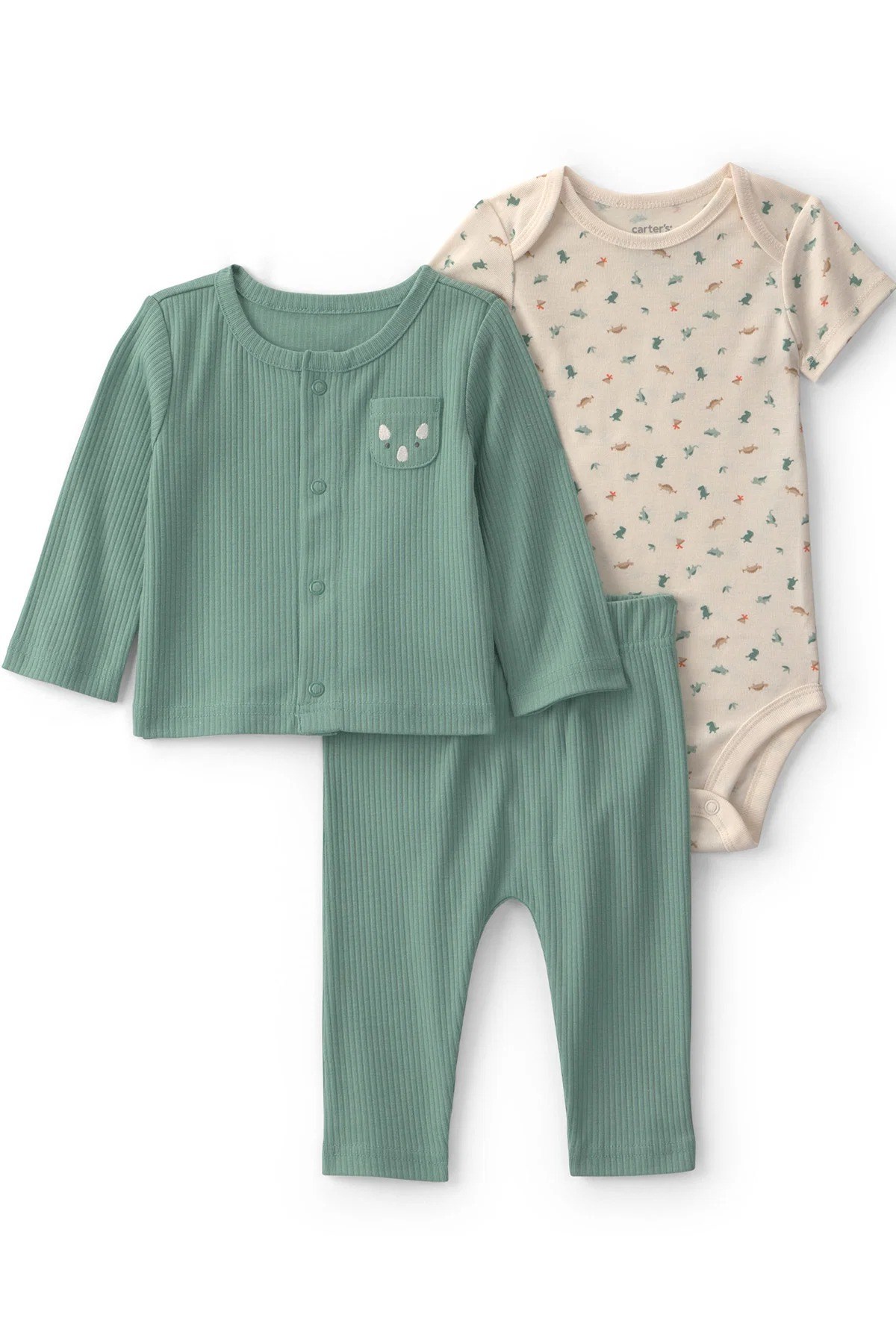 CTR-1V439410Layette Erkek Bebek 3'lü Hırkalı Set CTR-1V439410