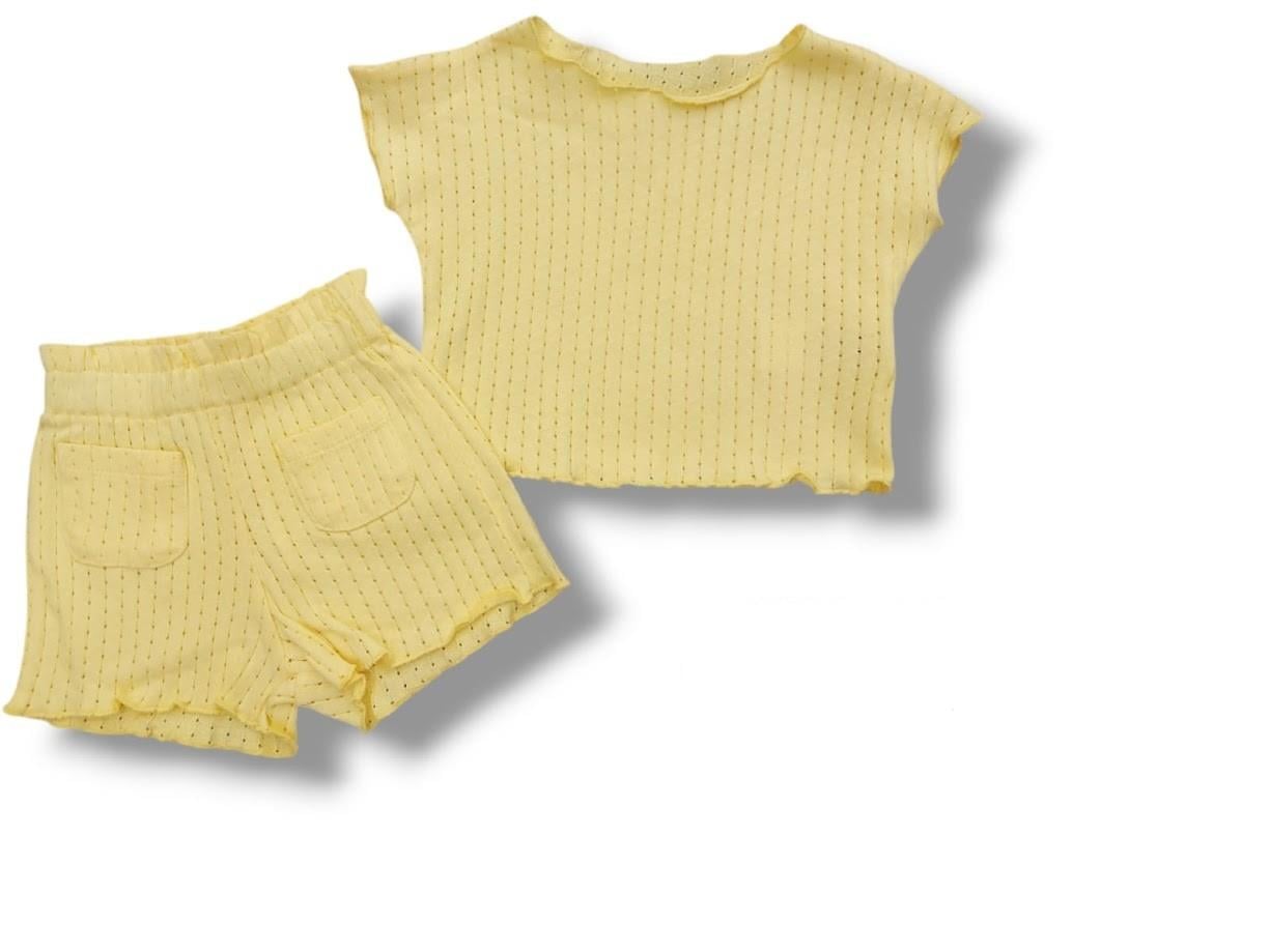CKB-CK50536Kız Bebe T-Shirt+Şort Takım CK50536