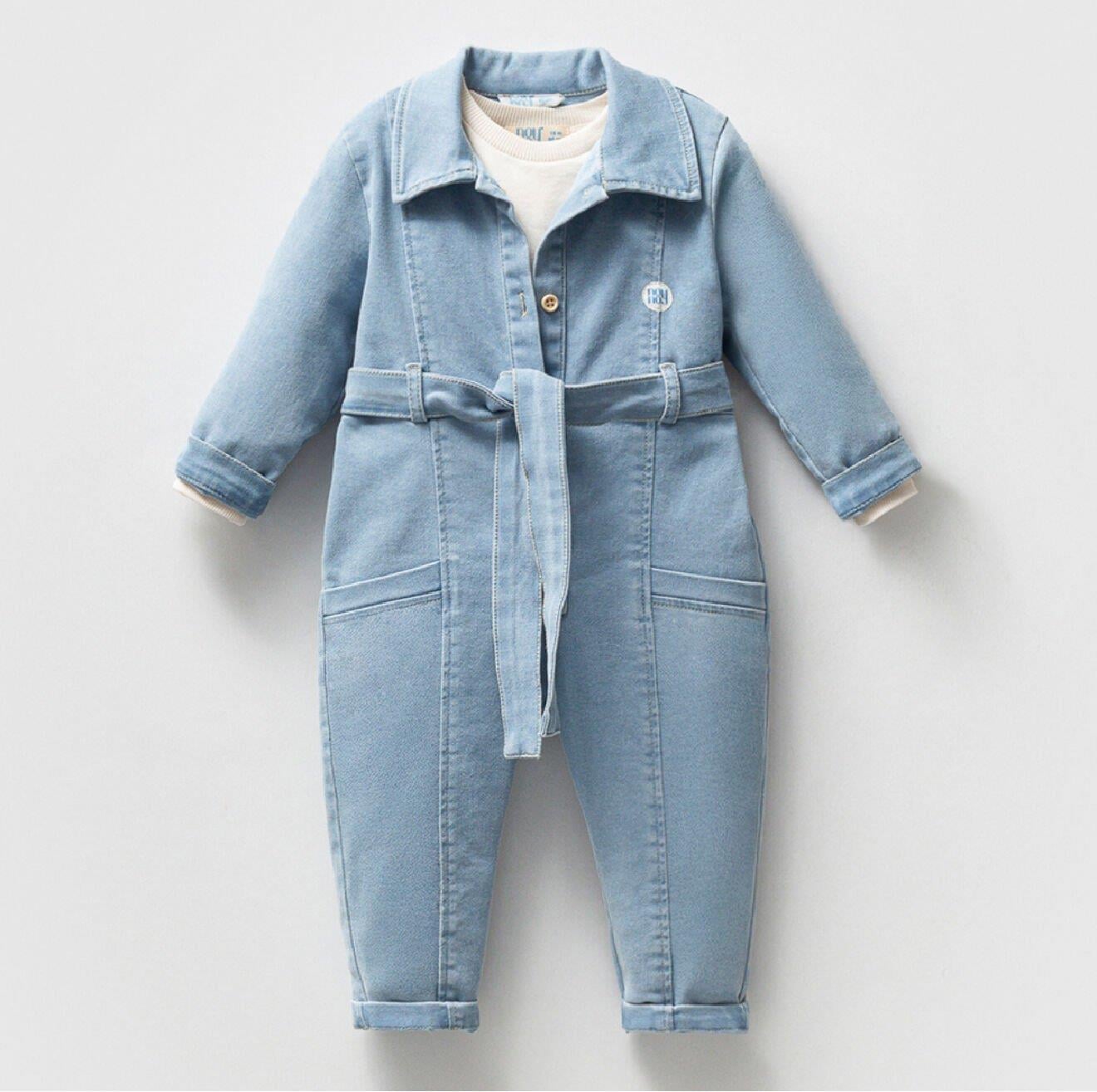 NOY-9341Kız Bebek Salopet Takım NOY-9341