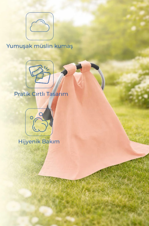 BBJ-809Babyjem 809 Çok Amaçlı Müslin Ana Kucağı Örtüsü