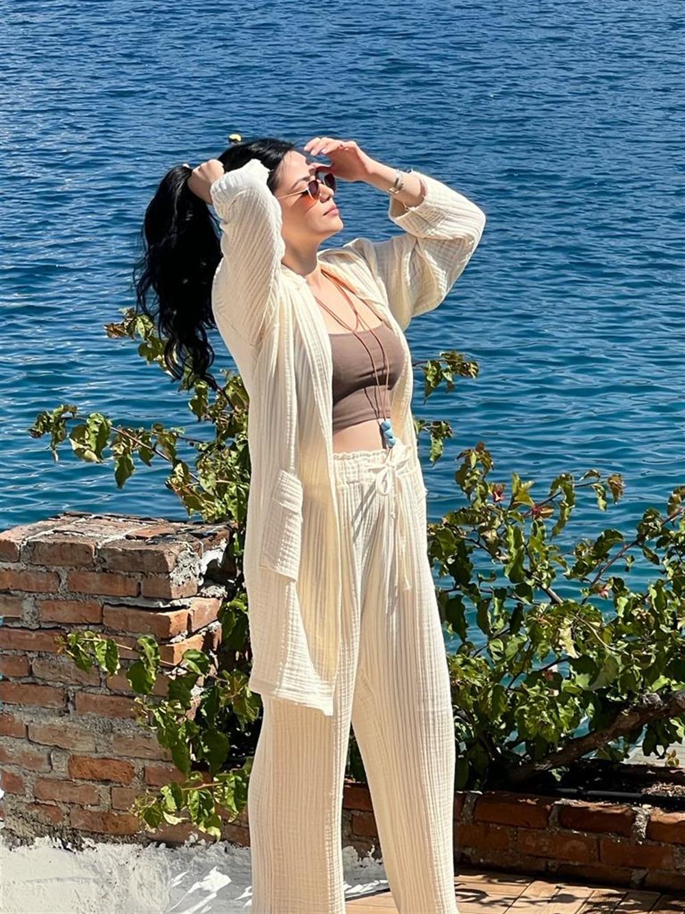 HT-00204 Kat Müslin Kumaş Kadın Kapşonlu Ceket Pantolon Takım