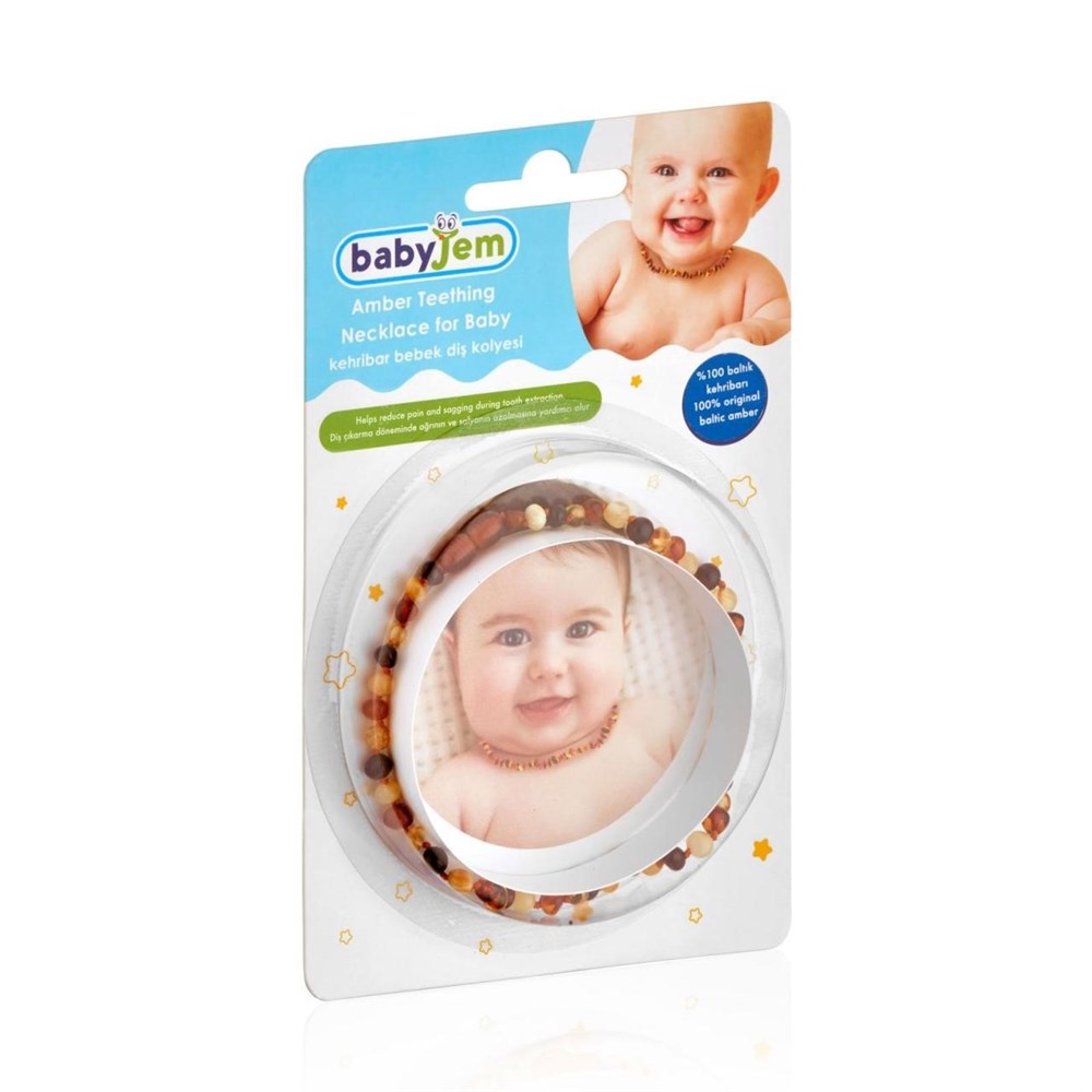 Babyjem 455 Kehribar Kolyesi Gökkuşağı