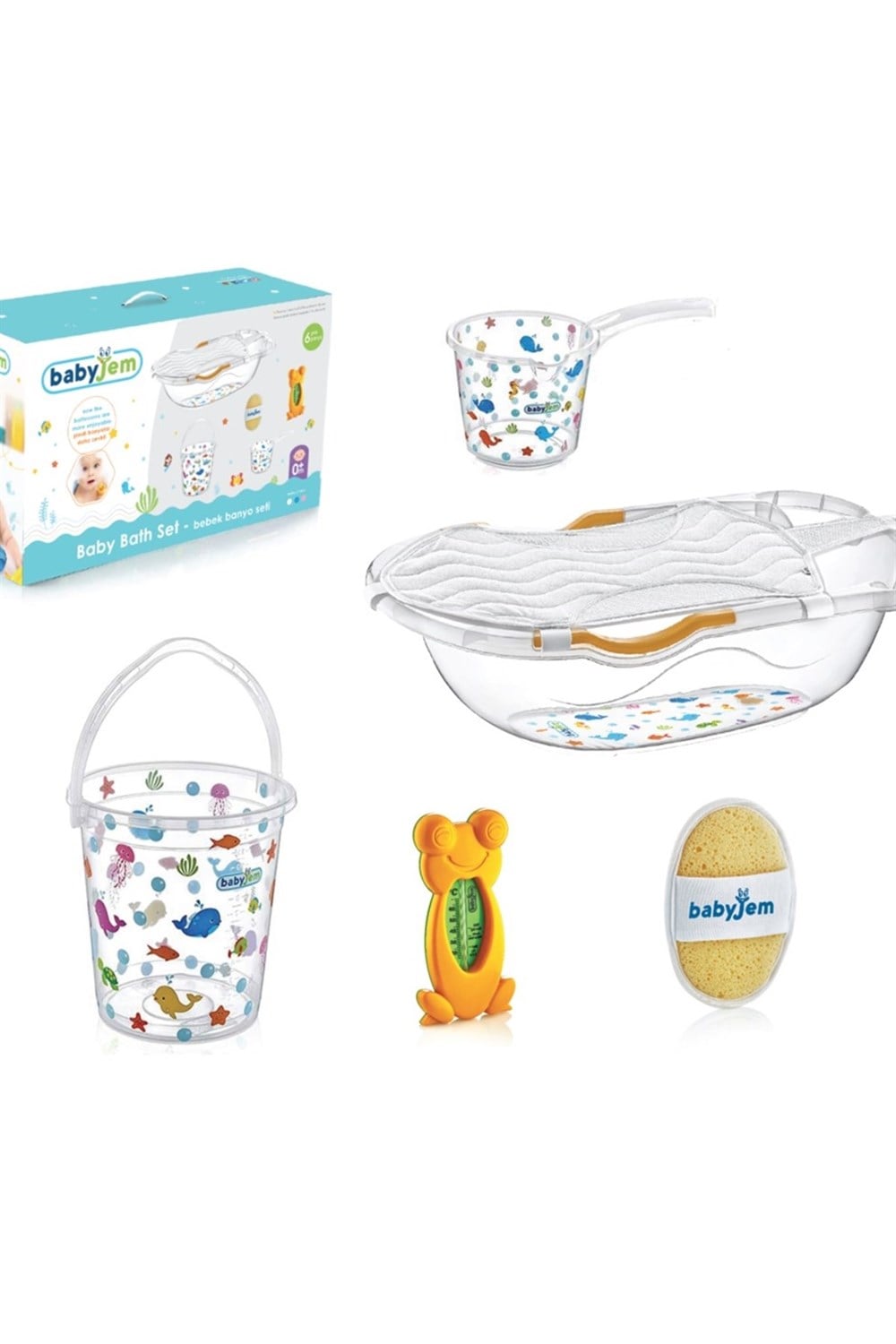 Babyjem Bebek Banyo Küvet Seti 6 Parça