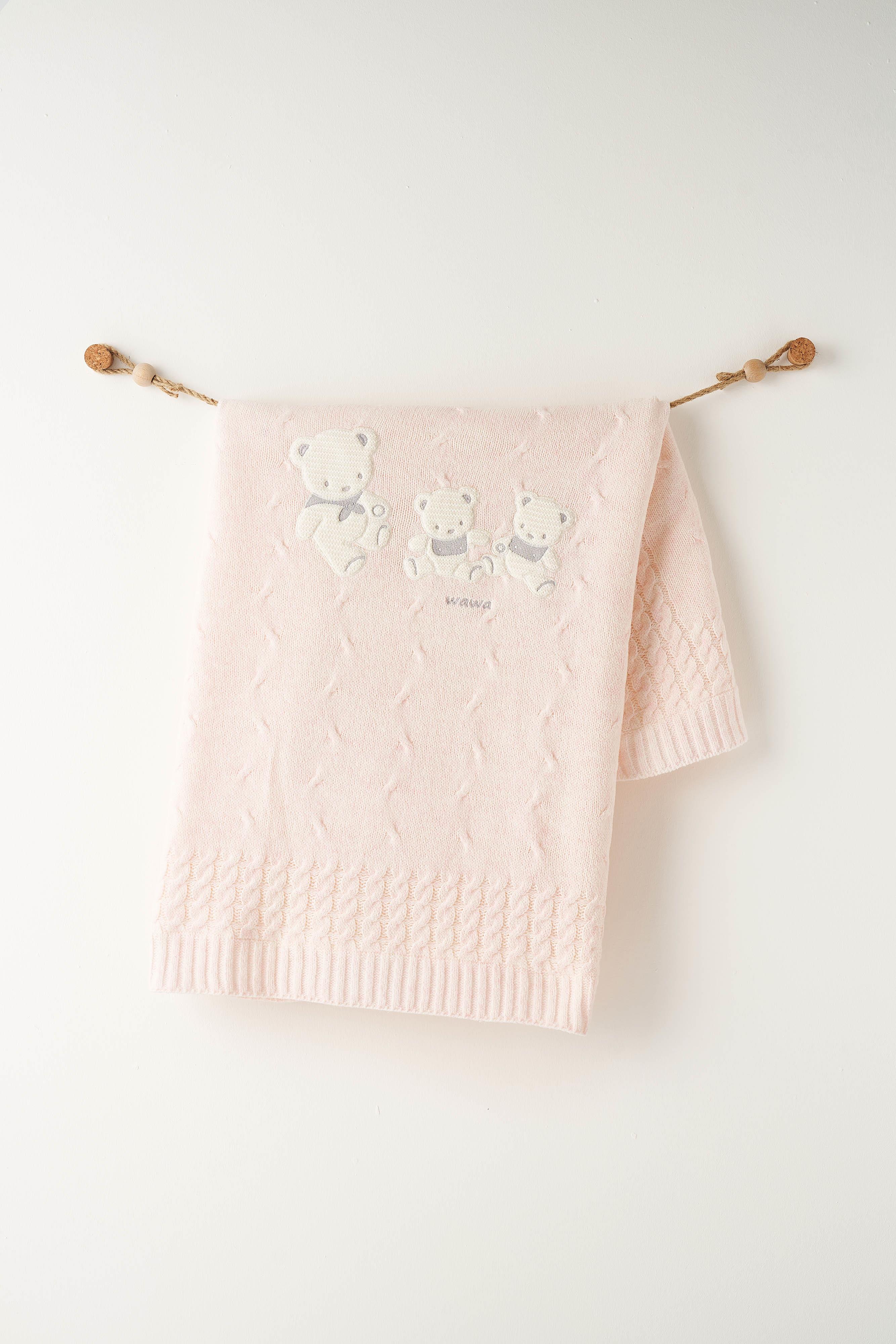 ANW-AC26341Bebek Triko Battaniye  85x100 cm Knitted Blanket AC26341
