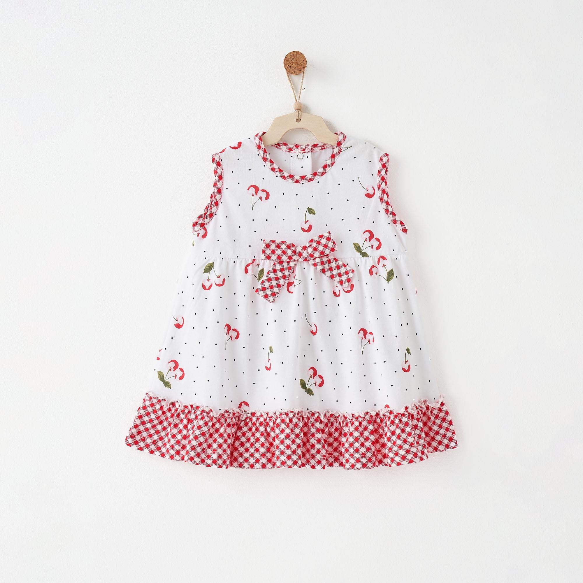 ANW-AC26688Kız Bebek Elbise Dress Cherry Chatty ANW-AC26688