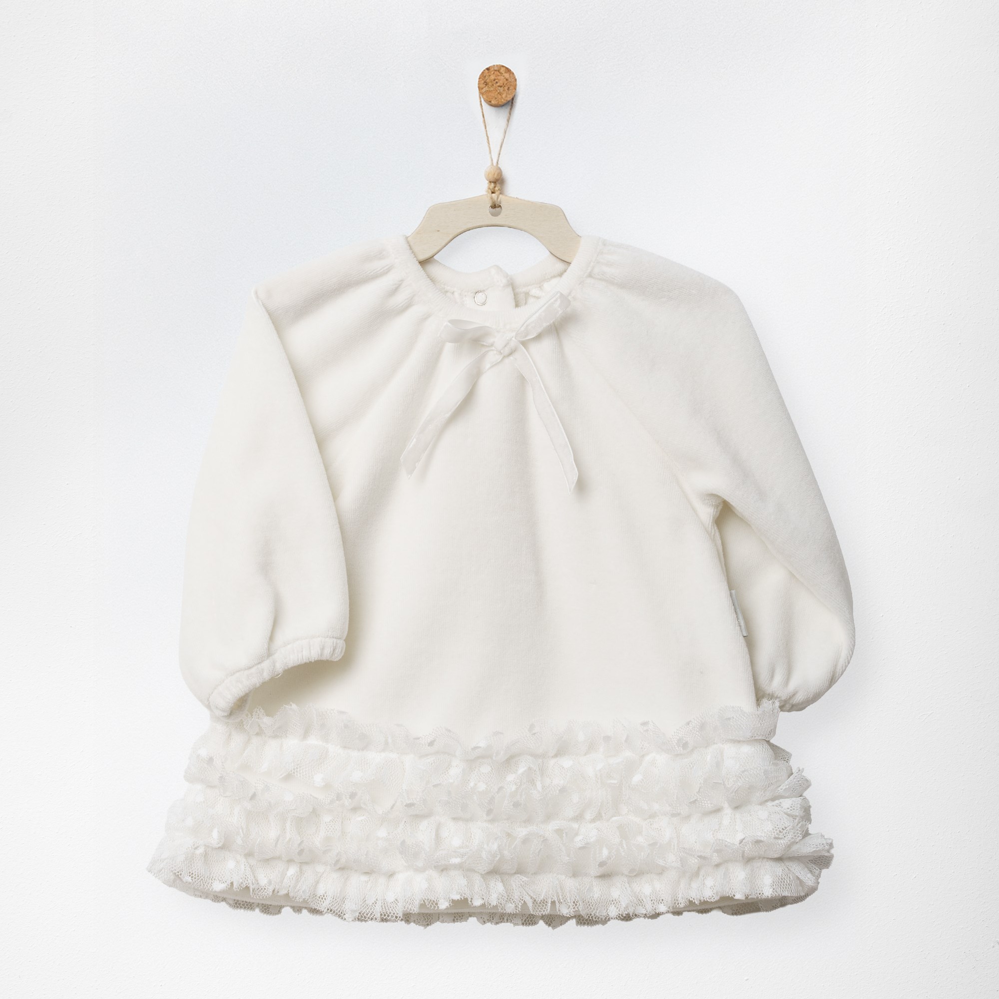 ANW-AC27119Kız Bebek Elbise Dress Velvet Happy New Year ANW-AC27119