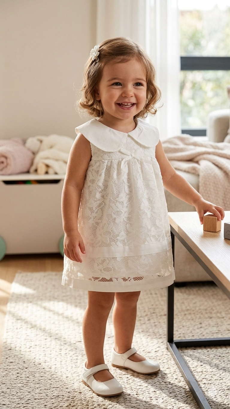 CKB-500556Kız Bebek Yaka Elbise CKB-500556