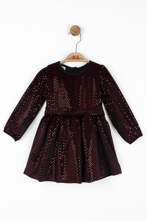 NK-75606NK Kids Kız Bebek Popstar Yılbaşı Elbisesi