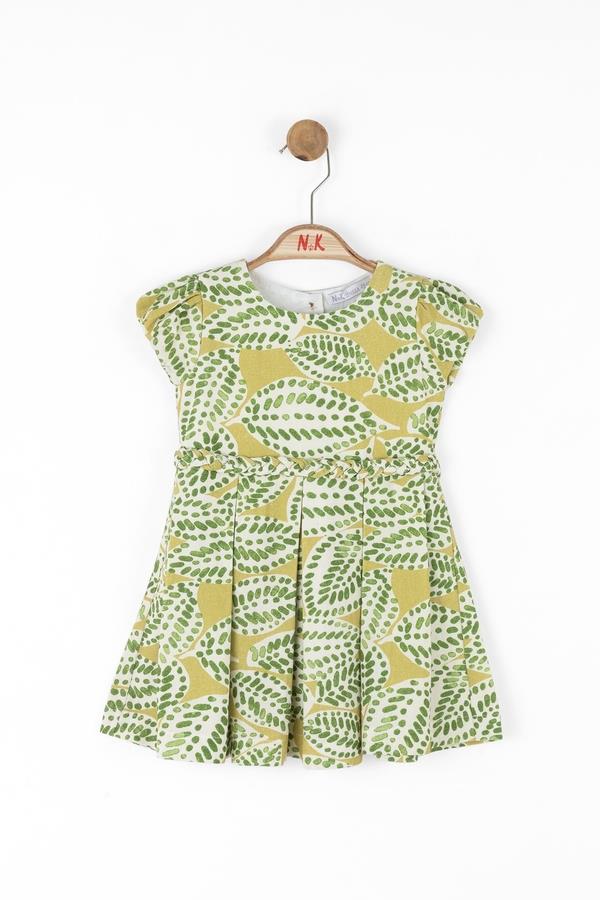 NKY-78601Kız Bebek Leaf Elbise