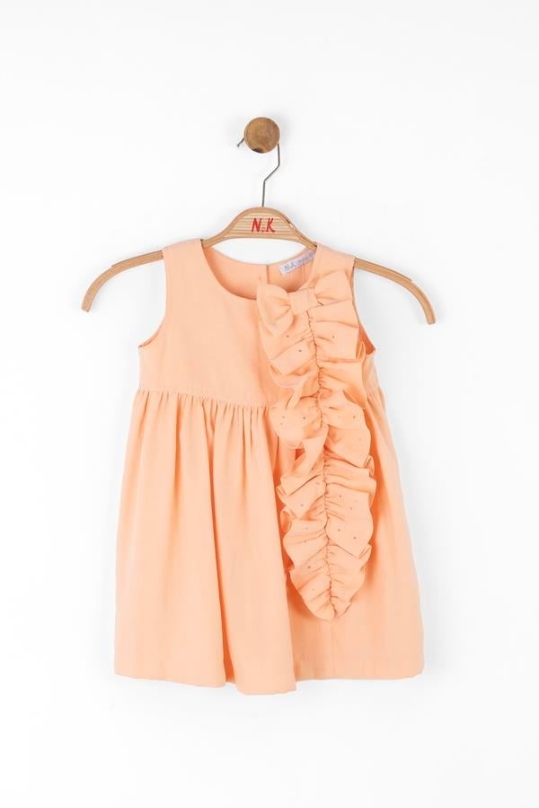 NKY-78608Kız Bebek Fiyonklu Elbise