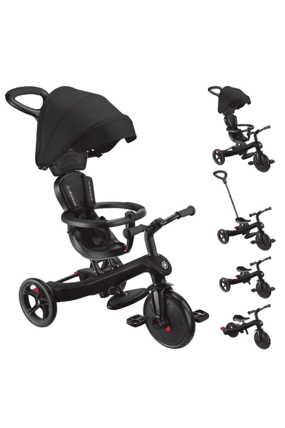 GLO-634-120Globber Exolorer 4 in 1 Trike 3 Tekerli Çocuk Bisikleti - Siyah