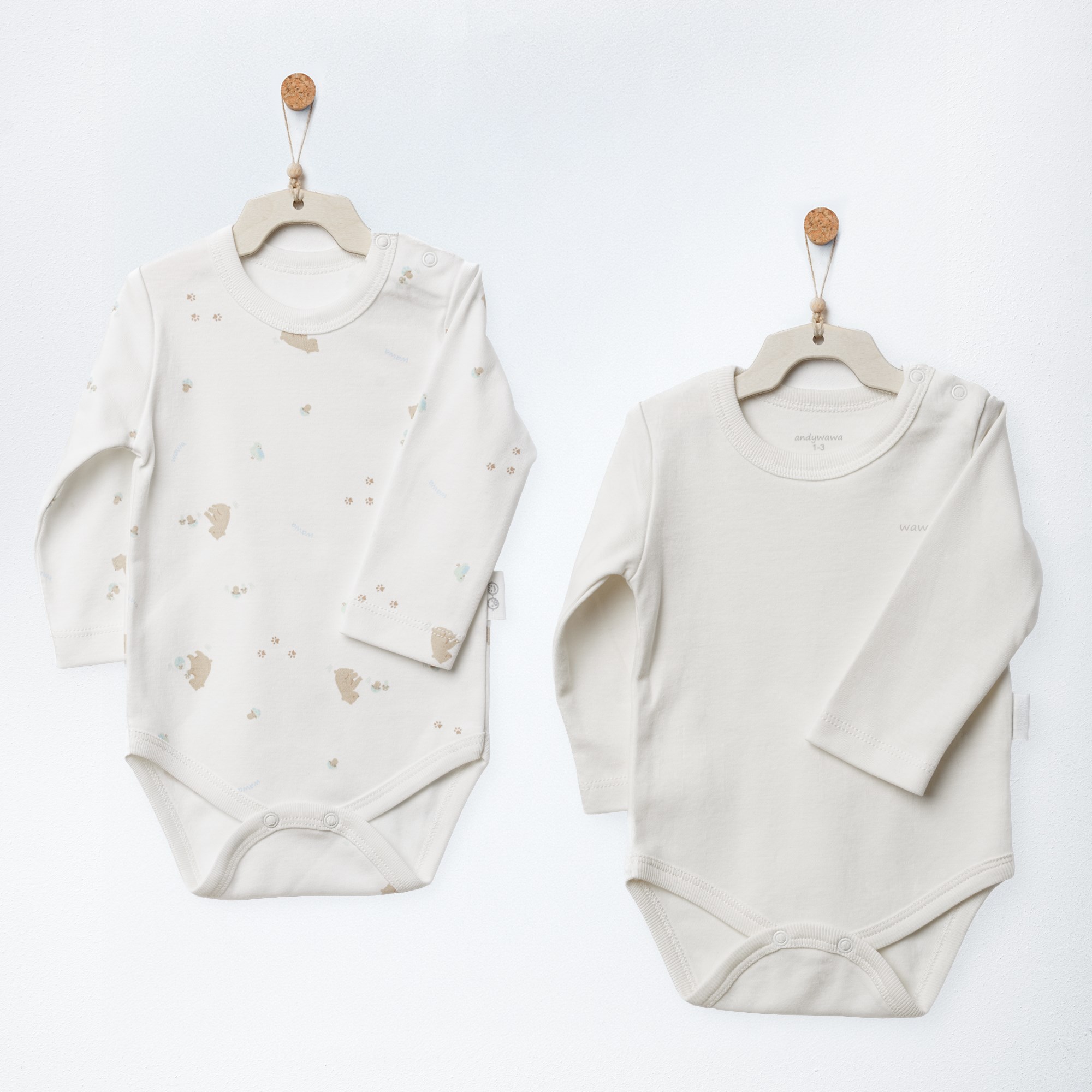 ANW-AC27039Erkek Bebek Body 2 Pcs Body Forest Nursery ANW-AC27039