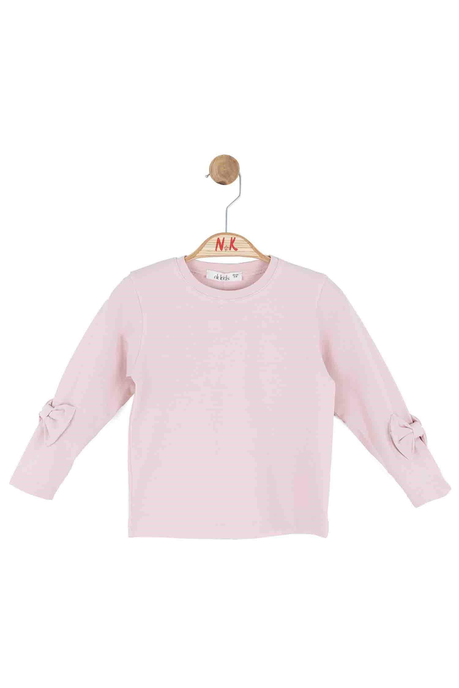 NK-31625Kız Çocuk Kolları Fiyonklu Badi NK-31625