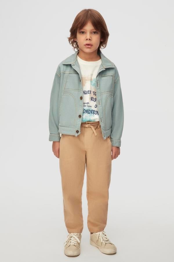 NKY-48540Erkek Çocuk Teal Ceket 48540