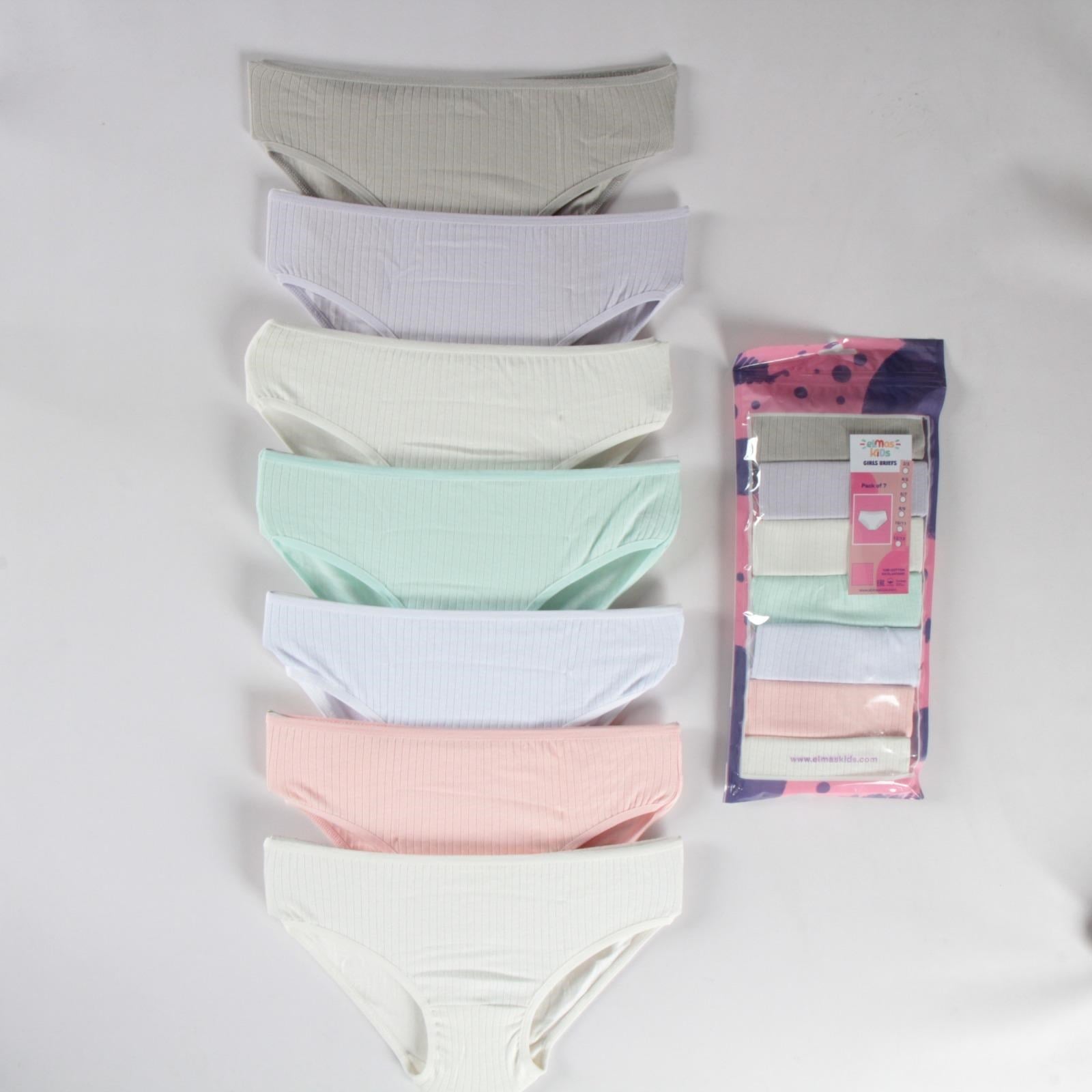 ELM-S-44Kız Çocuk 7'li Modal Slip Külot  ELM-S-44