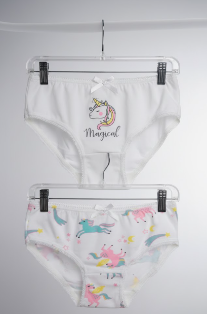 ELM-S02Kız Çocuk 2'li Slip ELM-S02