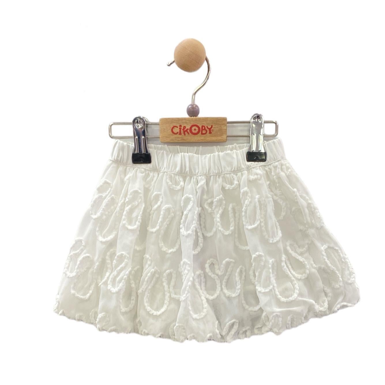CKB-CK30609Desenli Şifon Kız Bebe Etek CK30609