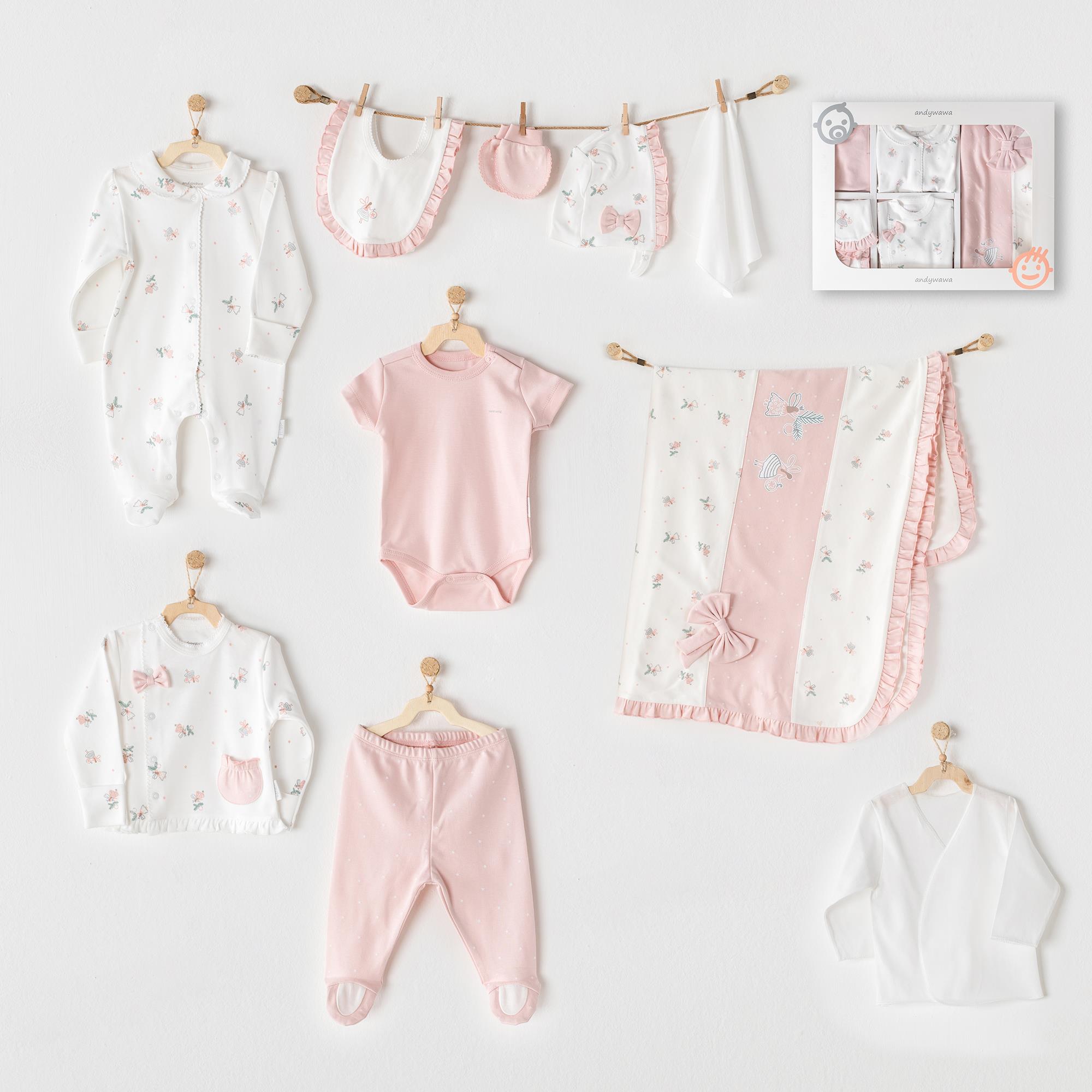 ANW-AC25961Kız Bebek Hastane Çıkışı 10 Parça Newborn Set Fairy AC25961