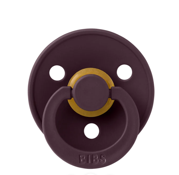 BBS-100335Bibs Colour Kauçuk Emzik-Plum 0-6 Ay