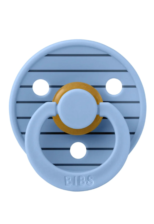 BBS-20015230Bibs Studio Colour Pin Kauçuk Emzik-Sky Blue 6+Ay